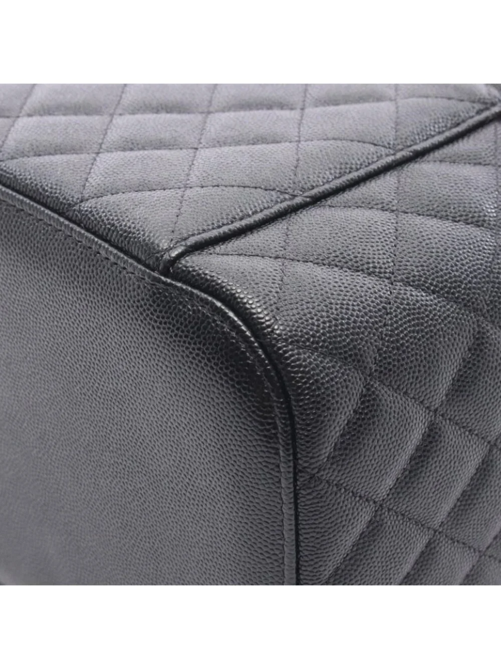 Chanel Handbag Quilted Black Caviar Leather Vanity